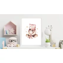 Maci kicsinyével poszter mockup
