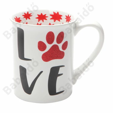 LOVE csillámos bögre