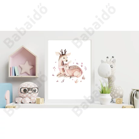 Őzike kicsinyével poszter mockup