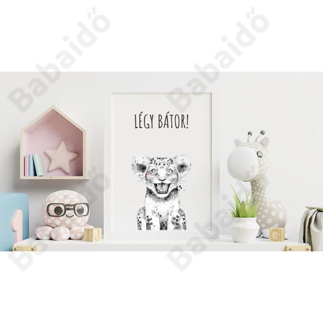 Légy bátor - oroszlánkölyök letölthető poszter mockup
